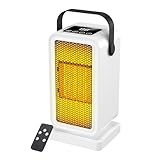 PTC Keramik Heizlüfter, 1200W Heizlüfter Energiesparend mit Fernbedienung,...