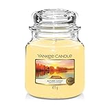 Yankee Candle Autumn Sunset Duftkerze, Glas, Gelb, 10.7 cm