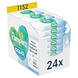 Pampers Harmonie Aqua Feuchttücher 24 Packungen mit jeweils 48 Feuchttüchern,...