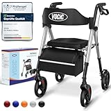 VOCIC Rollator Faltbar und Leicht mit Sit,Rollatoren Schmal für...