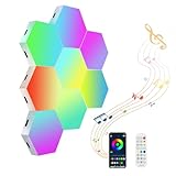 ChaneeHann LED Hexagon Wandleuchte 8er Set – Modulare RGB Gaming Light mit...
