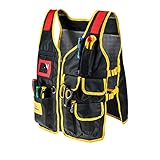 TOPEX Werkzeugweste, 7 Taschen/1 Hammerhalter, Montageweste, verstellbare...
