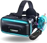 VR Brille für Handy,VR Headset Virtual Reality Brille 3D mit Bluetooth...