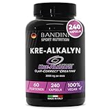 Bandini® Kre-Alkalyn - 240 Kapseln - Kre Alkalyn® pH-Korrektes Kreatin - 100%...