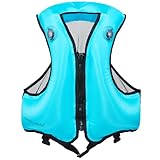 Aufblasbare Schwimmweste, Unisex-Erwachsene Tragbar Auftriebshilfe Weste...