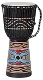 50cm Profi Djembe Trommel Bongo Drum Buschtrommel Percussion Motiv Buntes Muster...