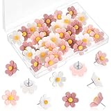 30 Stück Blumen Pins für Pinnwand, Kreative Dekorative Pinnwand Nadeln,...
