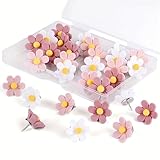 Cosmeria Blumige Pinnnadeln 20er Set Bunte Reißzwecken Für Pinnwand Korktafel...