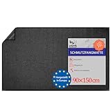 BigDean Schmutzfangmatte 90x150 cm Anthrazit – rutschfeste Fußmatte Made in...