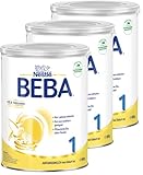 BEBA 1 Anfangsmilch von Geburt an, Babynahrung, nur Laktose, ohne Palmöl, 3er...
