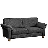 CAVADORE 3-Sitzer Byrum / Große 3er-Couch im Landhausstil mit Federkern /...