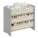 SONGMICS Kinderregal, Spielzeugregal, Bücherregal Kinder, mit 9...