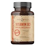 Vitamin B3 Niacin Kapseln – 240 vegane Kapseln – 500 mg Niacin pro Kapsel...