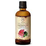 Geranium Ätherisches Öl 100ml - Pelargonium Graveolens - Geraniumöl Bourbon -...