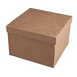 RAYHER HOBBY Rayher Pappmaché Box, quadratisch, 15,5 x 15,5 x 10,5 cm,...
