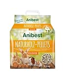 Anibest Kleintierpellets, 100 % natürliche Einstreu für Kaninchen, Hamster,...