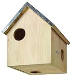 Esschert Design Futterhaus, Futterstation für Eichhörnchen mit Metalldach,...