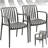 tectake® Gartenstühle stapelbar, Gartenmöbel Set, Balkon Möbel, Bistro Set,...