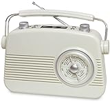 TERRIS Vintage Radio, tragbares Retro Radio mit modernster Smartphone...
