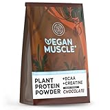 Veganes Proteinpulver + Creatin + BCAA | Schokolade | 600g Eiweißpulver |...