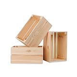 PINEEA Holzkiste Klein - Weinkisten Holz - Deko Holzkisten - Weinkiste Holzbox...