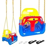 KINSPORY Kinderschaukel Babyschaukel 3 in 1 Babysitz verstellbar Mitwachsend...