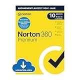 Norton 360 Premium 2024, Premium + Utilities Ultimate,10 Geräte, Antivirus,...