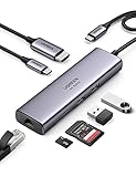 UGREEN Revodok USB C Hub 7 in 1 USB C Adapter 4K 60Hz HDMI, Gigabit Ethernet, PD...