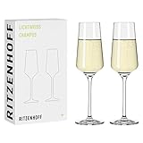 RITZENHOFF 6111008 – Champagnerglas 200 ml - Serie Lichtweiss 2 Stück, Set 3...