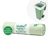 bioMat Kompostierbare 120/140l Biomüllbeutel, 10 Müllsäcke für Biotonne,...