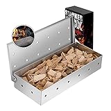 Räucherbox, Edelstahl Smokerbox für Gasgrill, Kohlegrill, Holzkohlegrills &...
