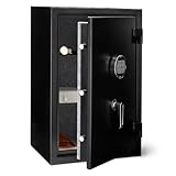 Amazon Basics Safe, feuerfest, mit programmierbarem elektronisch Tastenfeld, 60...