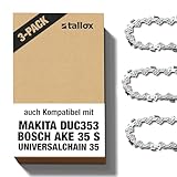 3 tallox Sägeketten 3/8' 1,1 mm 52 TG 35 cm Schwert kompatibel mit Oregon...
