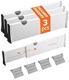 Cexovo Verstellbare Schubladenteiler,3 Schubladenteiler länge 38-54 Cm Höhe 10...