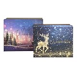 Idena 30498 - Geschenkbox mit Deckel, 2 Stück in den Größen 31 x 24 cm und 34...