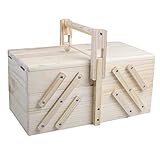 BBTrade Sales Nähkasten aus Holz, 1 - Pack, Beige