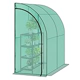 WOLTU Folien-Gewächshaus mit schräger Konstruktion, Tomatengewächshaus,...