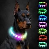 Joytale Leuchthalsband Hund, Hundehalsband Leuchtend Aufladbar,...