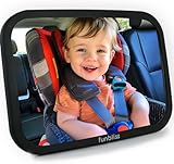 Funbliss Baby Spiegel Auto, 360° Drehbar für Einfache Anpassung,Bruchsicheres...