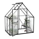 YRHome Premium Gewächshaus Aluminium 125x180x195cm 2.25m² Begehbares...