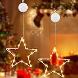 Joomer 2 Stück LED Sterne Weihnachtsbeleuchtung, 8 Modi Fenster Deko...