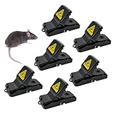 Xpieoyrm 6 Stück Mausefalle, Effiziente Wiederverwendbare Schlagfalle, Sofort...