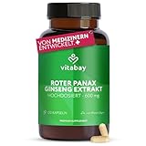 Vitabay Roter Ginseng Kapseln Hochdosiert 600mg - 120 Panax Ginseng Extrakt...