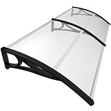 VOUNOT Vordach für Haustür 200 x 80 cm, Überdachung Haustür aus Aluminium...