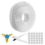 VEVOR Aluverbundrohr Aluminium Mehrschichtverbundrohr 300 m Weiß PEX-Rohr Alu-Mehrschicht-Verbundrohr MV-Rohr Mehrschichtrohr Ideal für Fußbodenheizung und Heizkörper-Anbindung Alu Verbundrohr