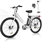 HITWAY E-Bike für Damen Herren, 26 Zoll, Elektrofahrrad E-Citybike, 8.4Ah 36V...