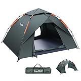 Amflip Camping Zelt Automatisches 3 Mann Personen Instant-Zelt Pop Up Kuppelzelt...