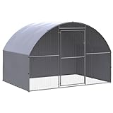 vidaXL Outdoor Hühnerstall 3x2x2m Verzinkter Stahl Hühnerhaus Geflügelstall