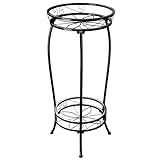 Bamworld Blumenständer Metall Pflanzenständer Blumenhocker Schwarz Hoch Zimmer...