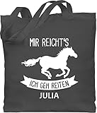 Baumwolltasche - Pferd Pferde - Mir reichts ich geh reiten - Unisize -...